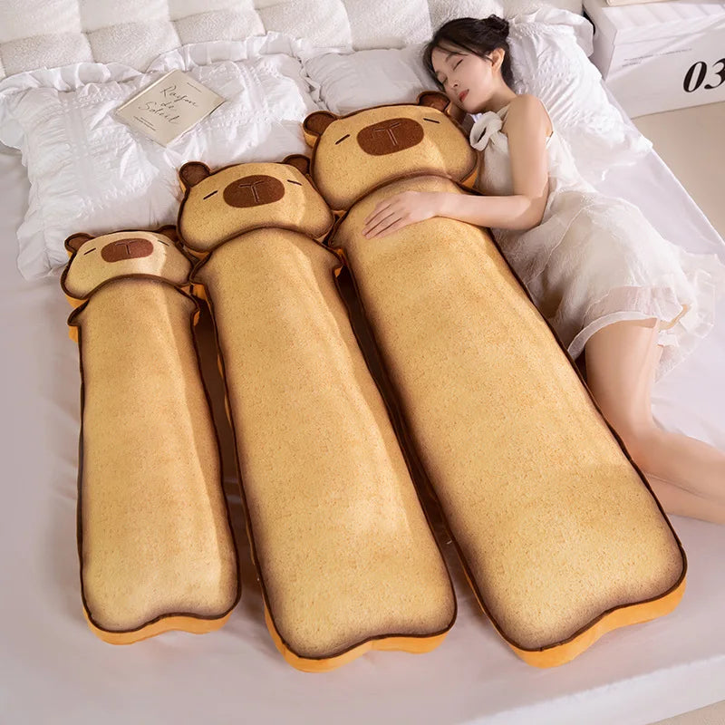 Cute Cat Face Long Toast Plush Pillow - Image 4