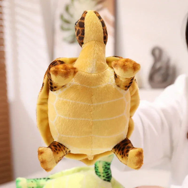 Realistic Soft Sea Turtle Plush with Segmented Shell - Image 5