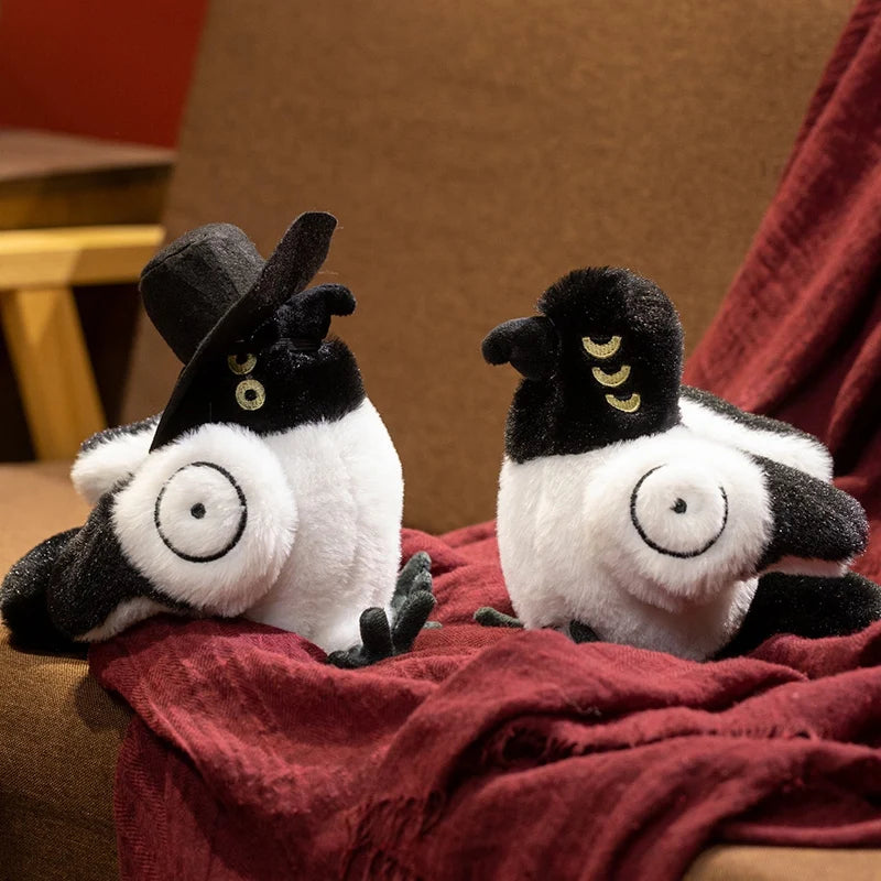 Black and White Plush with Top Hat and Big Eye - Image 3