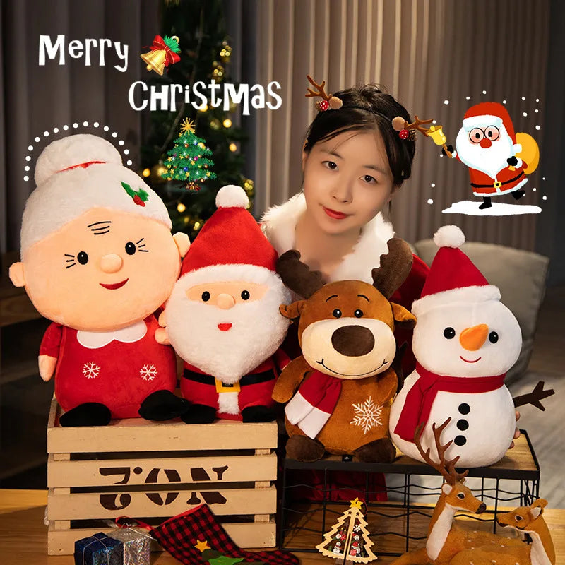 Christmas Santa & Mrs. Claus Plush Duo - Image 3