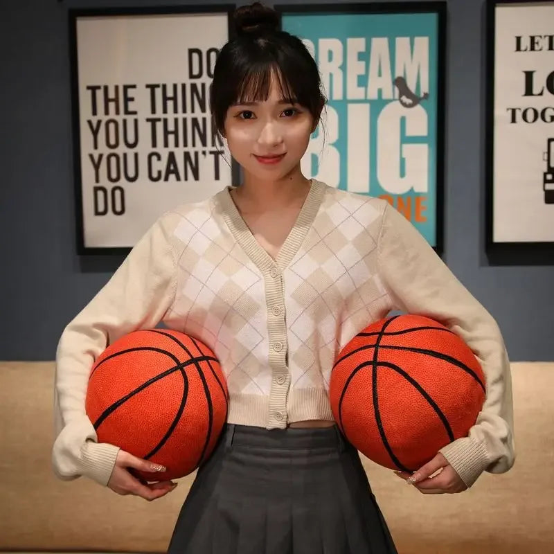 Soft Orange Basketball Plush Pillow - Image 4