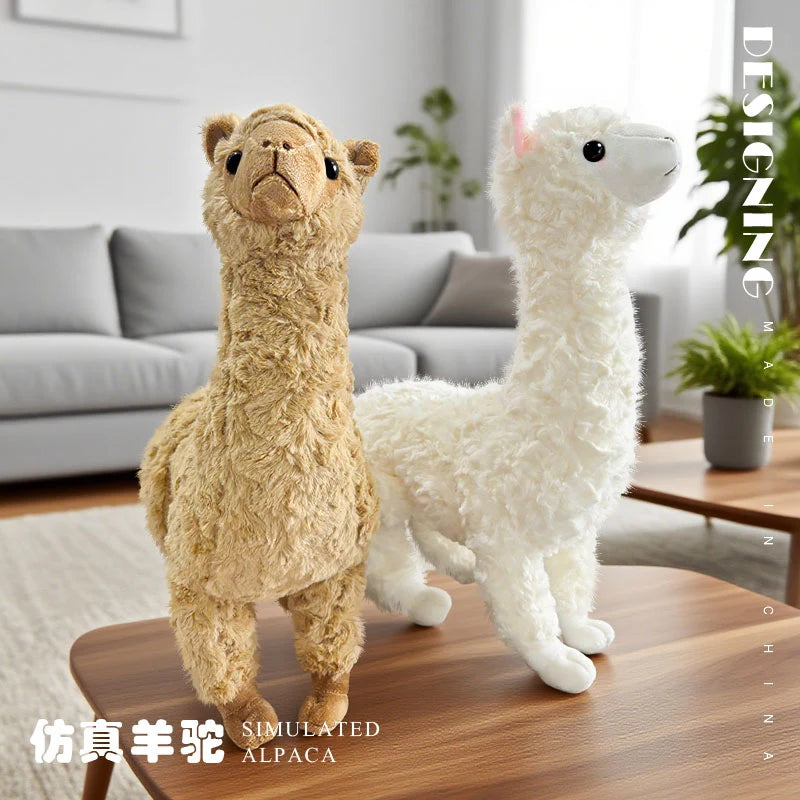 White Alpaca Plush Toy with Pink Ears - Image 4
