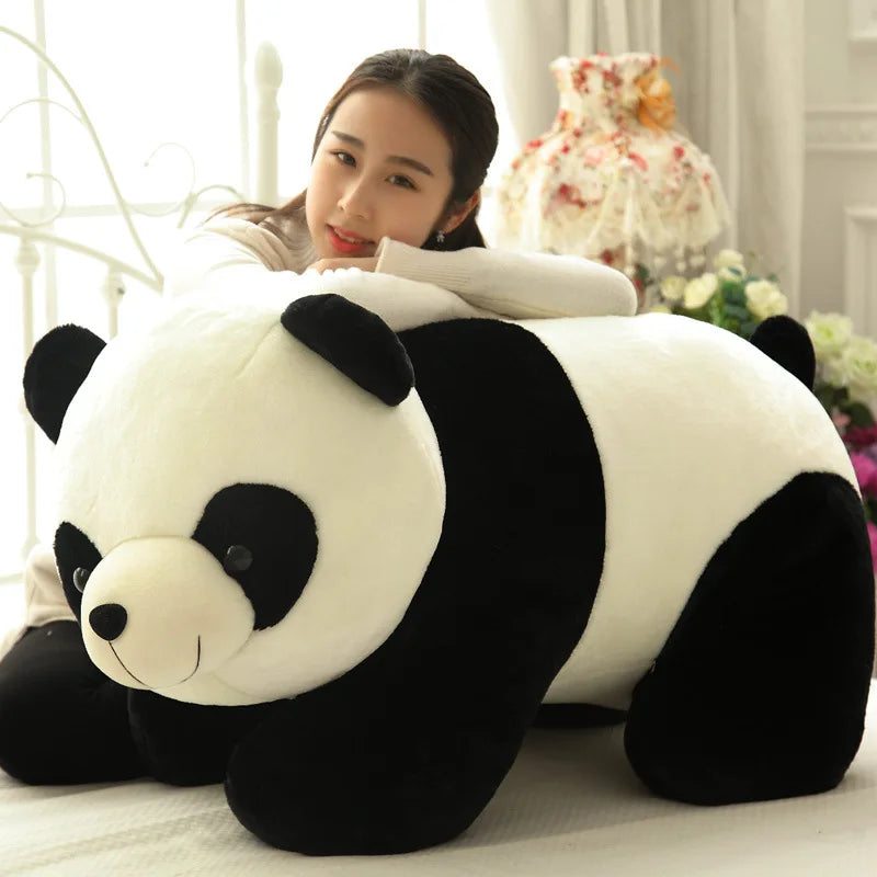 Hugging Black and White Panda Plush Toy - Image 2