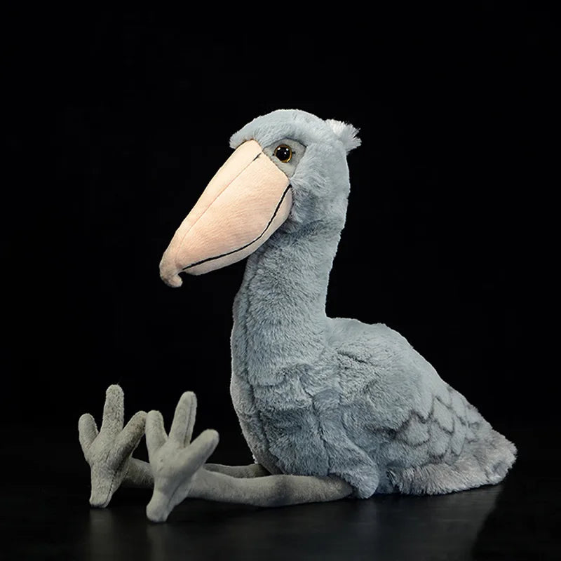 Grey Shoebill Stork Plush Toy with Yellow Beak - Image 7