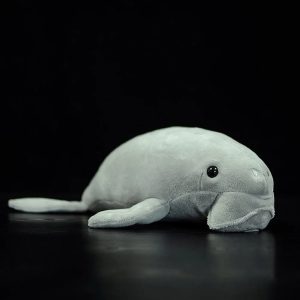 Cute Light Gray Manatee Plush Toy