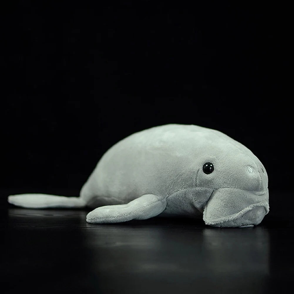 Cute Light Gray Manatee Plush Toy