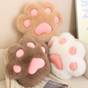 Fluffy Animal Paw Shaped Pillow