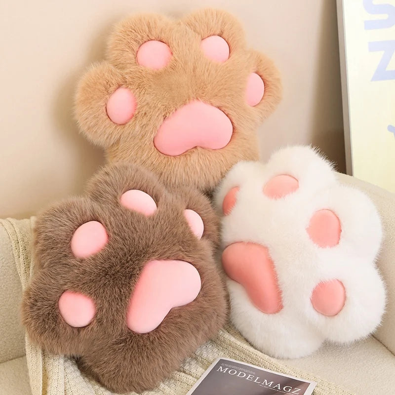 Fluffy Animal Paw Shaped Pillow