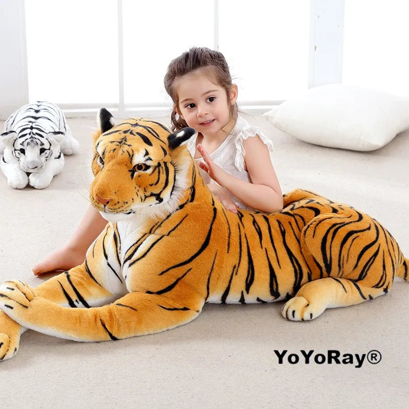 Giant Realistic Orange Tiger Plush Toy