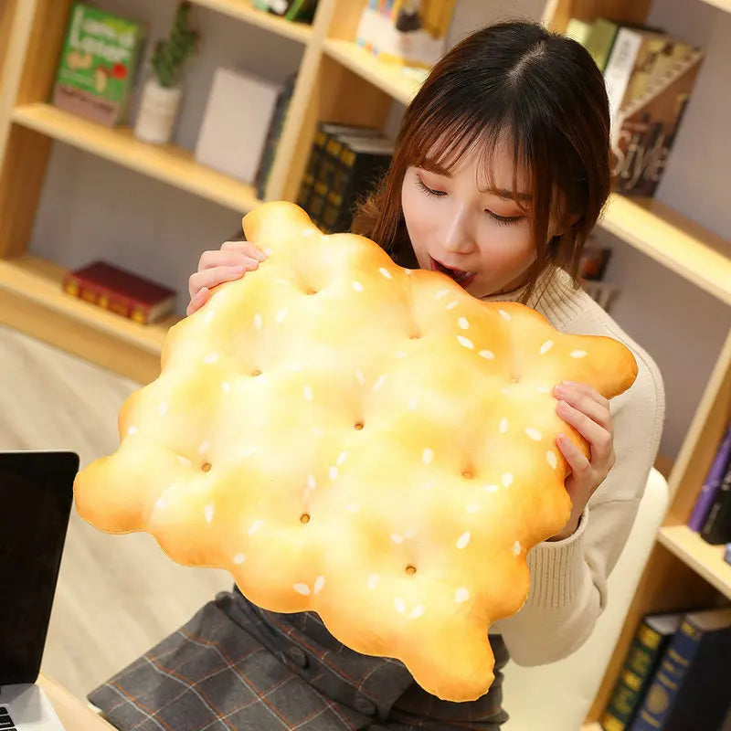 Golden Cracker Shaped Plush Pillow