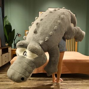 Oversized Grey Alligator Plush
