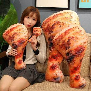 Oversized Grilled Chicken Leg Plush Pillow