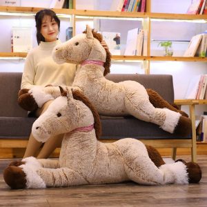 Oversized Lying Down Plush Horse Toy