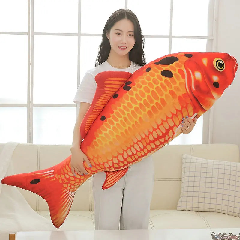 Oversized Realistic Goldfish Plush Toy