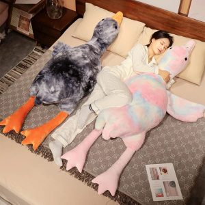 Pastel Rainbow Goose Plush Body Pillow