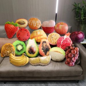 Realistic Fruit Shaped Plush Throw Pillow