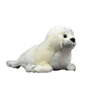 Realistic White Baby Seal Plush Toy