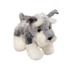 Soft Grey and White Schnauzer Plush Toy