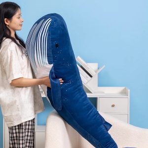 Starry Blue Whale Plush Body Pillow