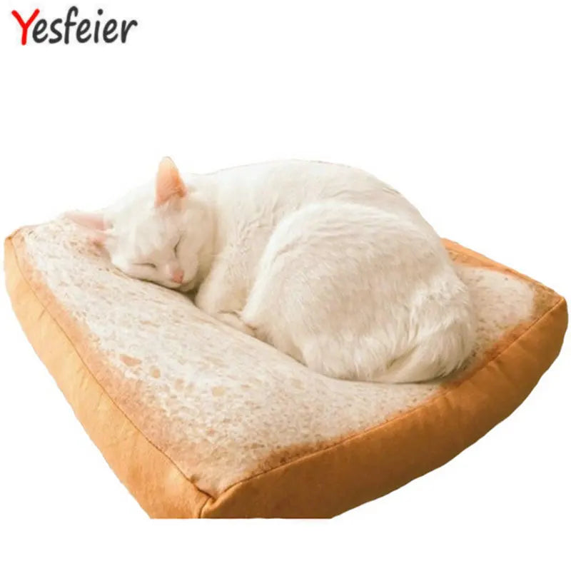 Toasted Bread Slice Plush Pet Bed